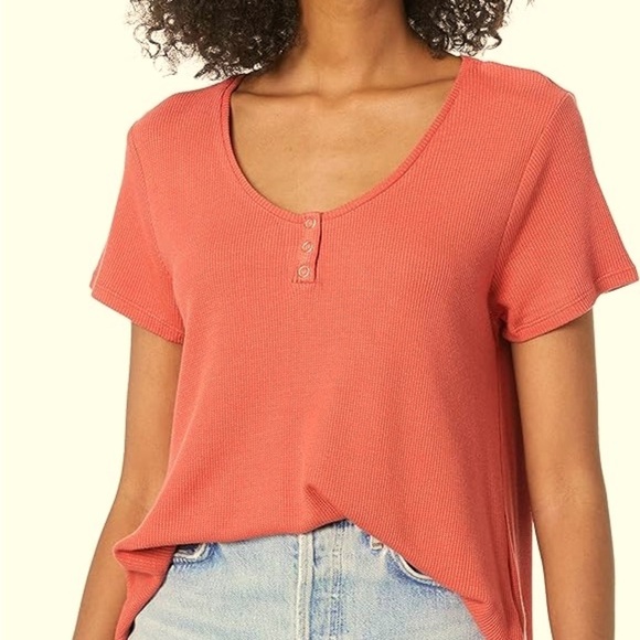 Volcom Tops - Volcom Women’s Lived In Lounge Orange Thermal Top